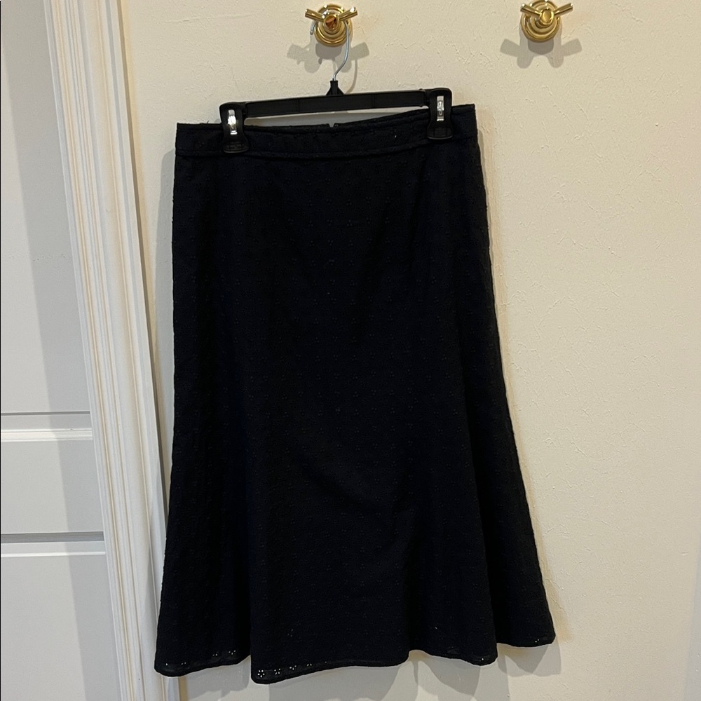 Harold's Black A-Line Midi Skirt